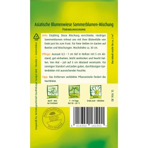 Quedlinburger Asiatische Blumenwiese: Samen für niedrige Sommerblumen, insektenfreundlich.