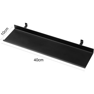 Schwarzes DenPanels Regal (40 cm) zur Montage an Akustikpaneelen, inkl. Schrauben.