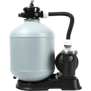 Steinbach Sandfilteranlage Eco Top 10: Filteranlage mit Pumpe und Manometer für Pools.
