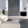 Wohnraum mit Classen Neo 2.0 Vario Nero Dekor-Paneelen in Steinoptik.