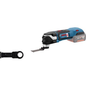Bosch Professional Akku-Multicutter GOP 18V-28 Solo mit Zubehör, blau/schwarz.