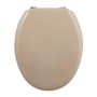 MSV WC-Sitz Cleo, MDF, beige, mit Edelstahlscharnieren, 45x37 cm.