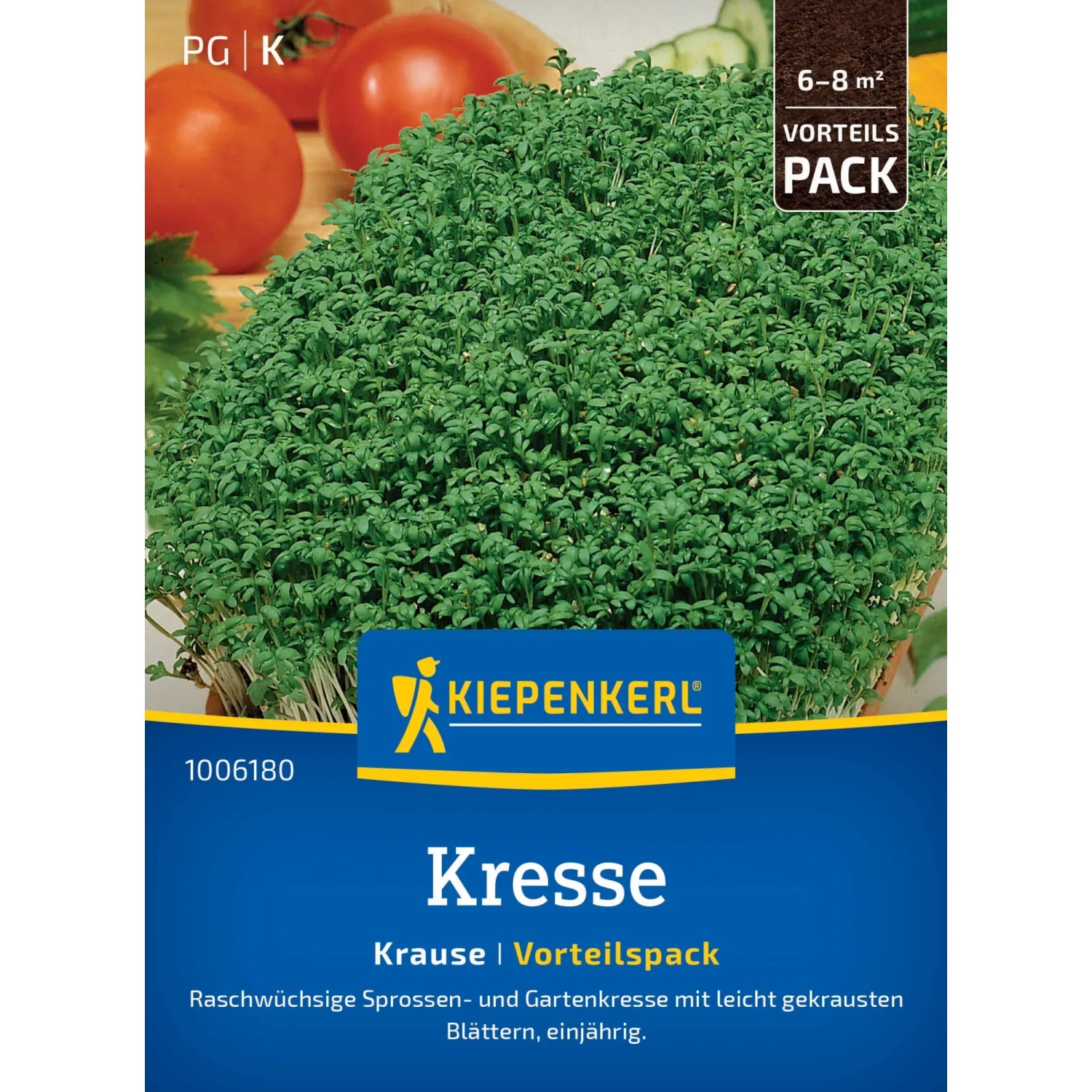 Kiepenkerl Kresse Krause Vorteilspack: Schnellwachsende, krause Kresse für Beet und Topf.