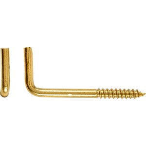 Schraubhaken Gerade Messing Ø 2,0 x 20 mm 6 Stück