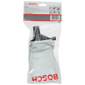 Bosch Staubbeutel für Sägen und Schleifer, Gewebestaubbeutel mit schwarzem Adapter im transparenten Beutel.
