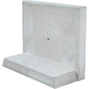 Grauer Diephaus L-Stein bewehrt, 55x100x30x12 cm, für Einfassungen und Mauersysteme.