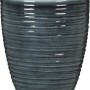 Scheurich Orchideengefäß 669 Glass Petrol, Ø 12,3 cm, gerillter Übertopf für Orchideen.
