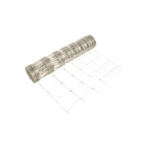 Verzinktes Knotengeflecht, 1 m hoch, 50 m lang, als Rollenware für Zäune.