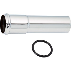 Verchromtes Verlängerungsrohr, Ø 32 mm, für Siphonverlängerung mit Dichtungsring.