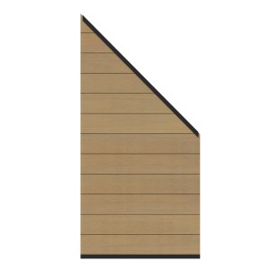 Zaun-Anschluss-Set System WPC Platinum 184 x 91 x 94 cm Lärche-Anthrazit