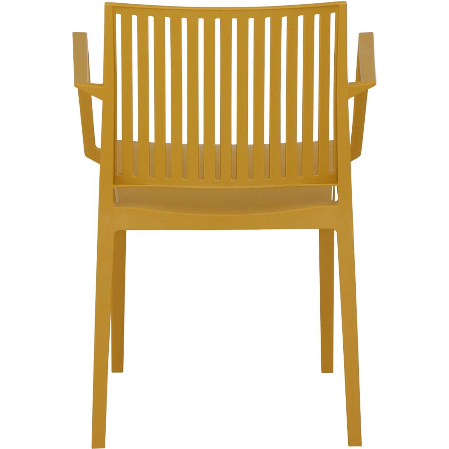 Siena Garden Stapelsessel Lane in Senfgelb, Gartenstuhl aus recycelbarem Material.