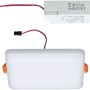 Paulmann LED-Einbaupanel Veluna, eckig, 125x125 mm, 8,5 W, 4000 K, satinierte Oberfläche.