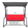 Rotes Hollywoodschaukel Kissen Setgarden, 140x50x7cm, für 2-Sitzer Schaukel. Bequeme Sitzauflage für Garten.