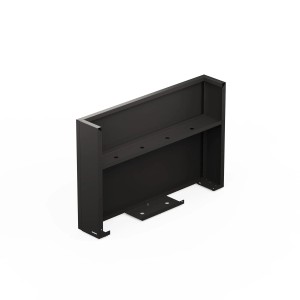 Herstera Garden Deco Planter Divider Pflanzkübel, 25x120x80cm, FSC®-zertifiziert, Stahl mit Holzverkleidung.