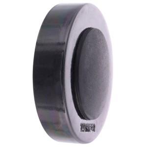 Schwarzer Wagner Türstopper zum Schrauben oder Kleben, Ø 40 mm.