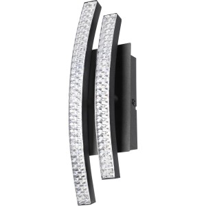 Eglo LED-Wandleuchte Lejias 28,5 cm x 9 cm Schwarz-Transparent