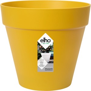 Ockerfarbener Elho Blumentopf Loft Urban, Ø 30 cm. Ideal für Garten und Balkon.