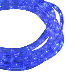 Blauer LED-Lichtschlauch, 9 m lang, flexibel für Innen- und Außenbereich.