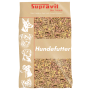 Supravit Mix Super Trockenfutter für Hunde in beiger Packung mit bunten Kroketten und Hunde-Silhouetten.