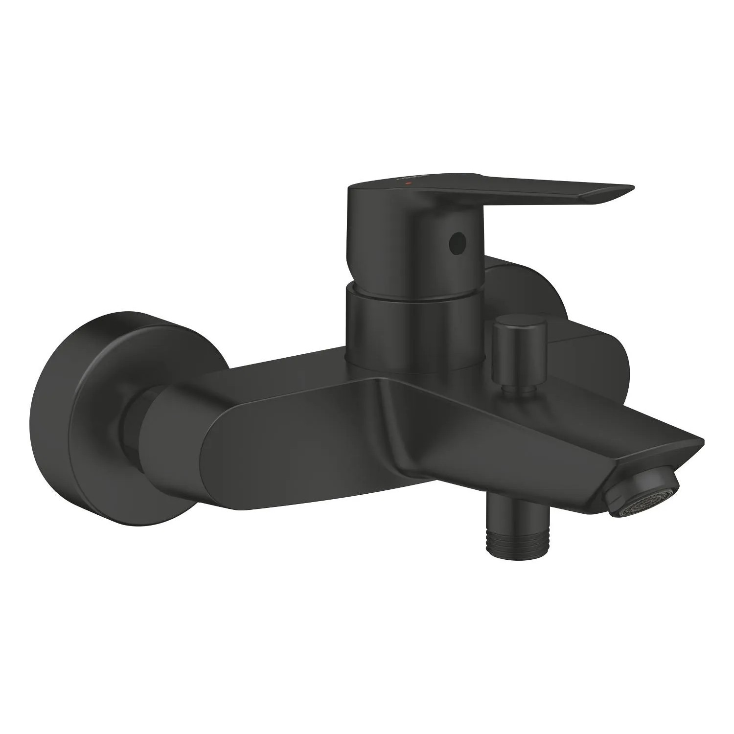 Grohe QuickFix Wannenbatterie Start, Einhandmischer in Schwarz für die Wandmontage.