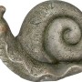Braune Gartenfigur Schnecke, 15 cm, aus Polyresin für den Innen- und Außenbereich.