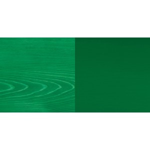 Farbmuster: Osmo Dekorwachs Intensiv Grün für Holz, transparente und deckende Optik.