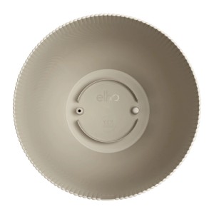 Beiger Elho Blumentopf Sereh, Ø 59 cm, Detailaufnahme der Innenseite mit Elho Logo.
