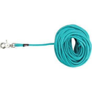 Trixie Schleppleine aus Segeltau, ozeanblau, mit Karabinerhaken, 20 m lang.