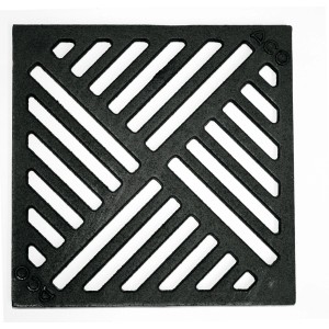 ACO Self Gussrost für Hofablauf, quadratisch, aus Gusseisen.