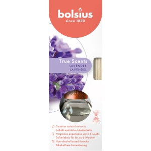 Bolsius Duftstäbchen True Scents Lavendel, für ein aromatisches Dufterlebnis im Raum.