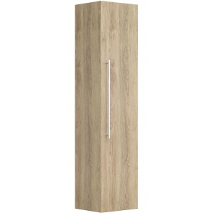 Posseik Bad-Hochschrank Homeline, Eiche hell, 35 cm breit. Badezimmerschrank mit Tür und Griff.