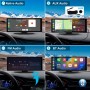 JUNSUN CARPLAY 10 Zoll Touchscreen Display im Auto. Zeigt Musik, Navigation, FM Radio & Apps. Portable Autoelektronik mit AUX & BT.