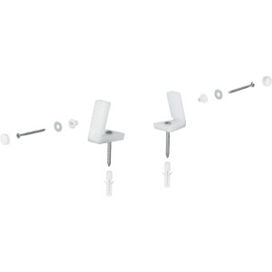 Grohe Befestigungsset für Halbsäule, 2-teilig, Chrom, zur Montage am Handwaschbecken.