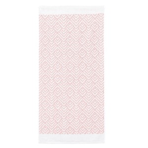 Kleine Wolke Botany Duschtuch in Pastellrosa mit Jacquard-Muster, 70x140 cm.