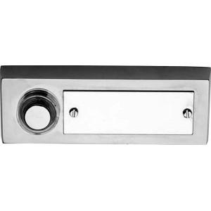 Byron Klingeltaster aus Aluminium, verdrahtet für Türklingeln.