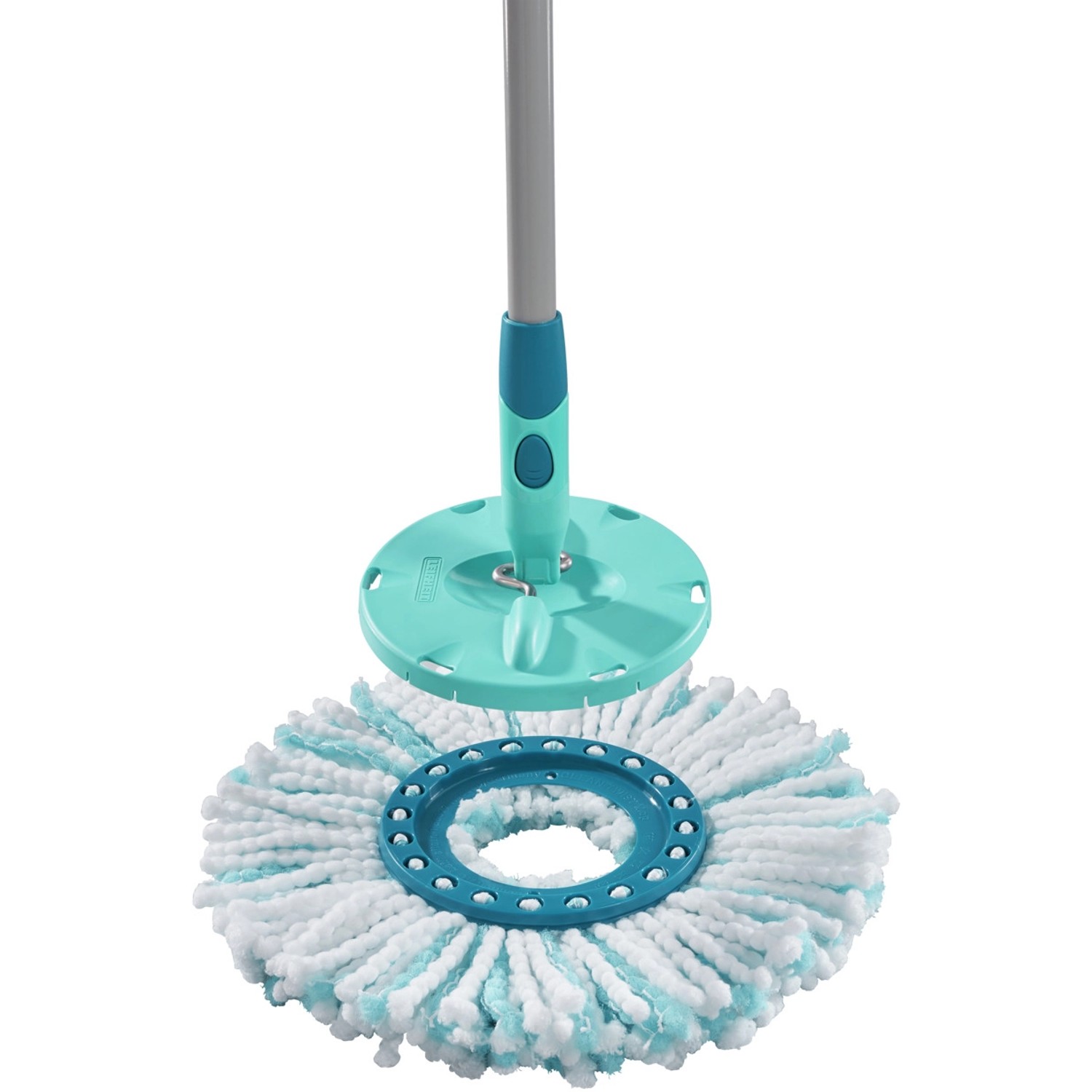 Leifheit Clean Twist Disc Mop Ergo Set: Bodenwischer mit Schleuderfunktion und Micro Duo Wischmopp.