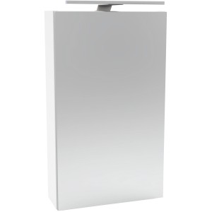 Fackelmann Spiegelschrank SBC 40 cm, weiß, mit Softclose und Aufsatzleuchte.