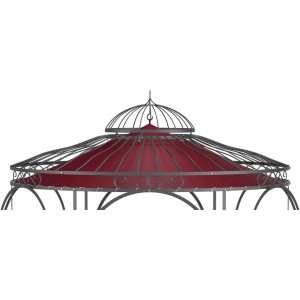 Eleo Sonnensegel Milano Ø 290 cm  für Pavillon Milano Weinrot