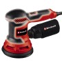 Einhell Exzenterschleifer TC-RS 425 E, rot-schwarze Schleifmaschine mit Staubfangsack.