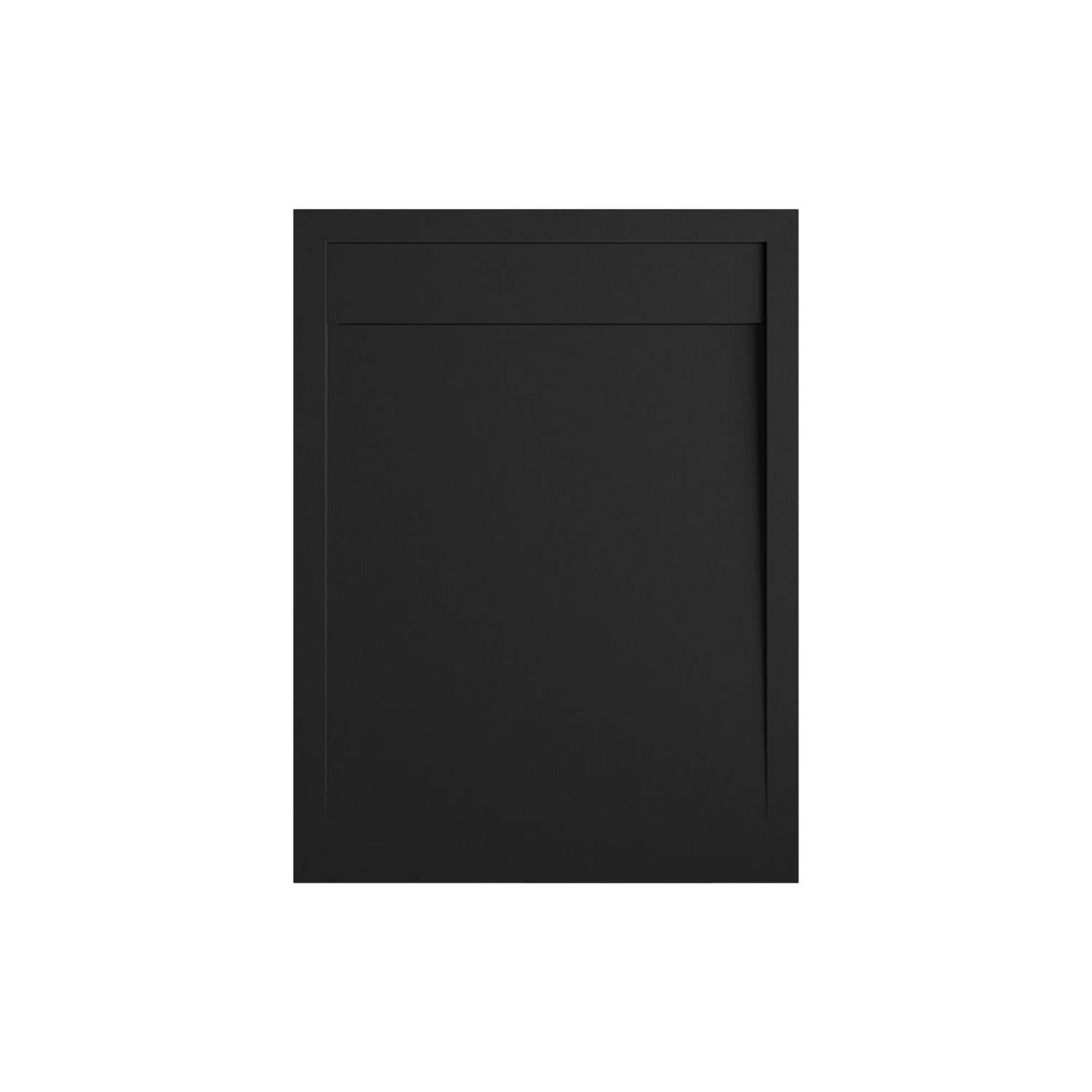 Rechteckige, extraflache Schulte Duschwanne ExpressPlus, 140x90 cm, in Anthrazit. Mineralguss mit Steinoptik.