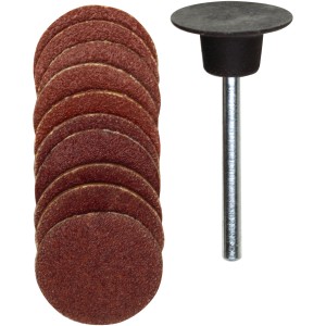 Proxxon Gummiteller mit Schleifscheiben (Körnung 120/150) für Miniaturwerkzeuge.