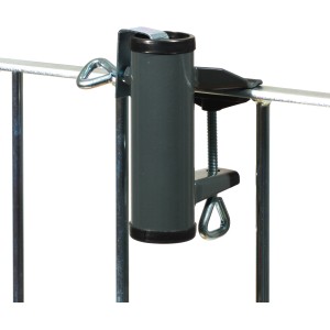 Videx Garden Sonnenschirmhalter Typ H, anthrazit, zur Montage am Balkongeländer.