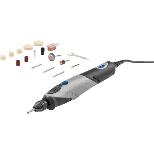 Dremel Stylo+ Multifunktionswerkzeug mit Zubehör für Gravur, Schleifen und Polieren.