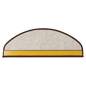 KARAT Stufenmatte London Selbstklebend Dunkelbraun Halbrund 23,5 x 65 cm