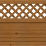 Rechteckiges, braunes TraumGarten Zaunelement Arzago mit Gitter, 179x90 cm, aus FSC®-zertifiziertem Holz.