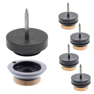 Wagner Nagel-Filzgleiter-Set QuickClick Spezial EH4192 Ø 20 mm Schwarz 80-tlg.