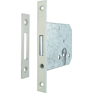 Bever Riegelschloss für Profilzylinder, Dornmaß 50mm, inklusive Schließblech.