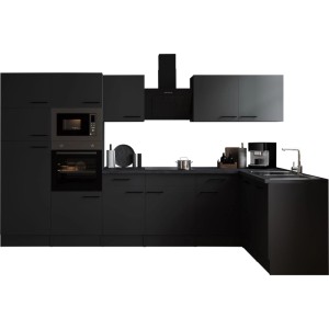 Respekta Winkelküche Oliver 340 cm Grau Matt