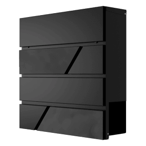 Heidemann Briefkasten DESIGNline BK1 Tiefschwarz 38 cm x 38 cm x 11 cm