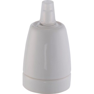 Weiße E27 Lampenfassung von Just Light für Leuchtmittel bis 60W, ideal für Retro-Look.